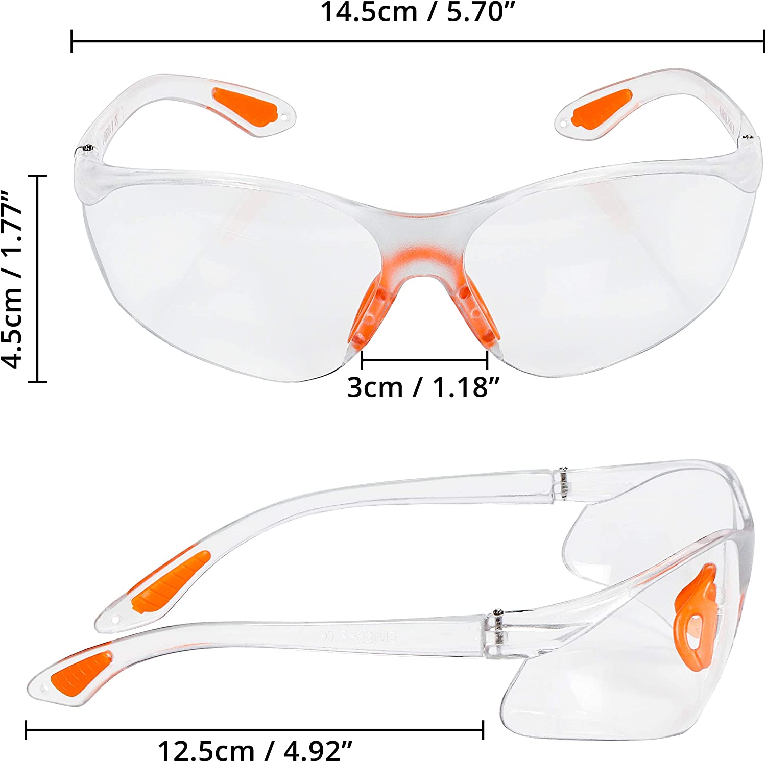 Andere Kurtzy Schutzbrille klar/orange