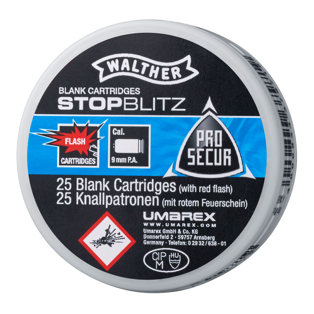 Umarex Walther ProSecur StopBlitz rot 9mm P.A.K., 25 St. 25 St.
