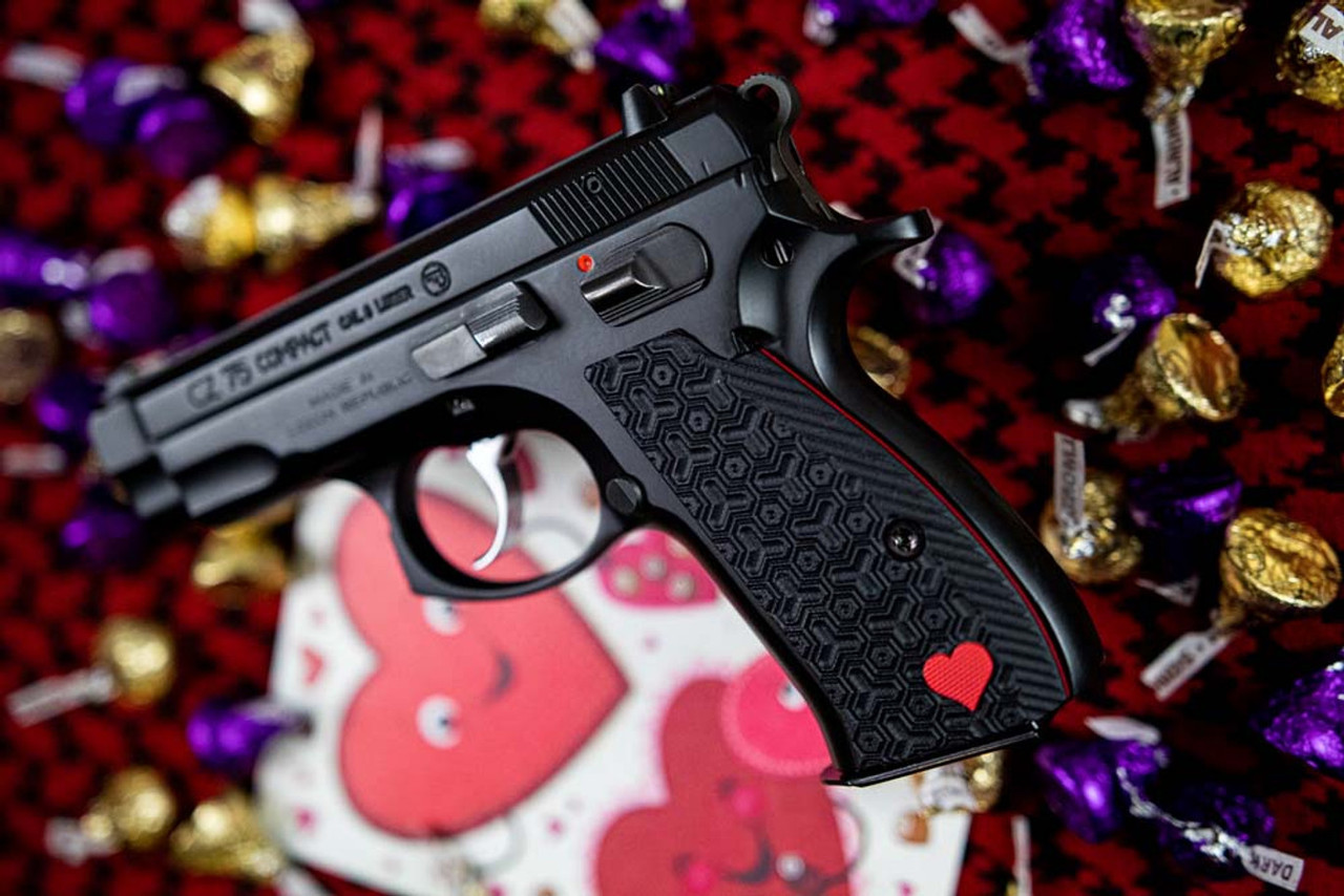 LOK Grips LOK CZ75 Thin Matrix Schwarz Pinkes Herz