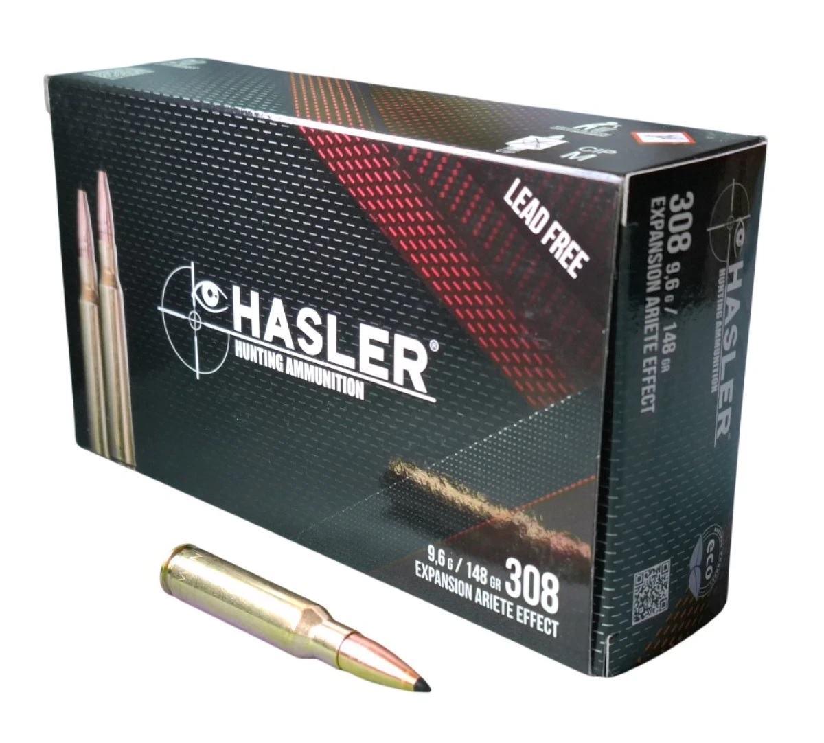 HASLER Ariete .308WIN 9,6g, 148gr, bleifrei, 20 St.