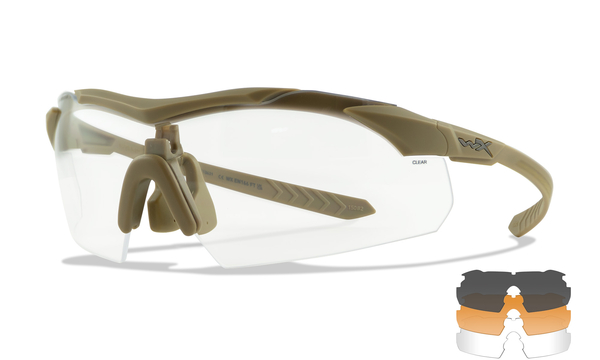 Wiley X WX Vapor COMM 2.5 tan grau, klar, rost